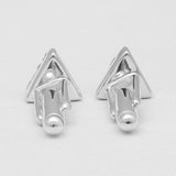 Natural Pyrite Silver Cufflinks