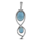 925 Silver Rainbow Calsilica Pendant