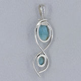 925 Silver Rainbow Calsilica Pendant