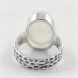 Rainbow Moonstone Silver Ring