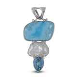 Larimar Sterling Silver Pendant