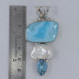 Larimar Sterling Silver Pendant