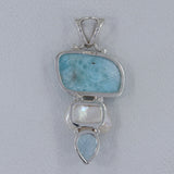 Larimar Sterling Silver Pendant