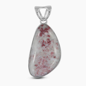 Natural Thulite Gemstone Silver Pendants