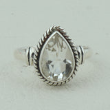 Green Amethyst Silver Ring