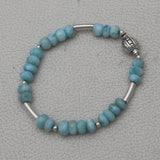 Natural Larimar Beads Bracelet