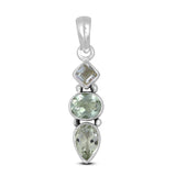 Natural Citrine 925 Sterling Silver Pendant