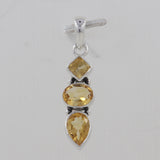 Natural Citrine 925 Sterling Silver Pendant