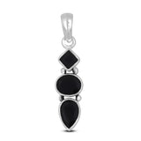 925 Sterling Silver Black Onyx Pendant