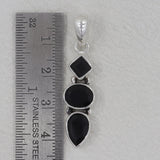 925 Sterling Silver Black Onyx Pendant