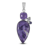 Purple Morado Opal Silver Pendant