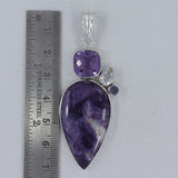 Purple Morado Opal Silver Pendant