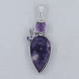 Purple Morado Opal Silver Pendant