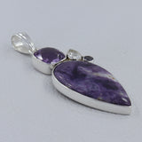 Purple Morado Opal Silver Pendant