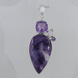 Purple Morado Opal Silver Pendant