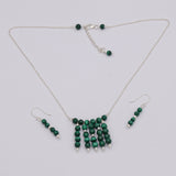 Green Malachite Beads Necklace Jewelry Set