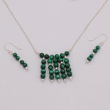 Green Malachite Beads Necklace Jewelry Set