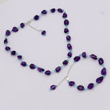 Natural Amethyst Beads Jewelry Set