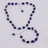 Natural Amethyst Beads Jewelry Set