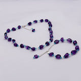 Natural Amethyst Beads Jewelry Set