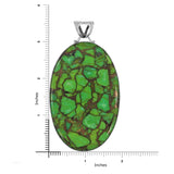 Green Copper Turquoise Silver Pendant