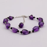 Natural Amethyst Beads Bracelet