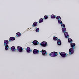 Natural Amethyst Beads Jewelry Set