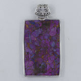 Purple Turquoise Silver Pendant