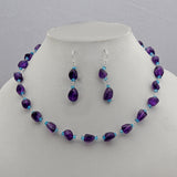 Natural Amethyst Beads Jewelry Set