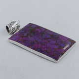 Purple Turquoise Silver Pendant