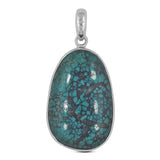 Tibetan Turquoise 925 Sterling Silver Pendant