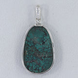 Tibetan Turquoise 925 Sterling Silver Pendant