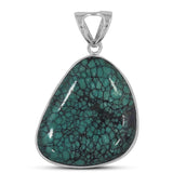 Tibetan Turquoise 925 Sterling Silver Pendant