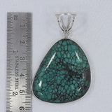 Tibetan Turquoise 925 Sterling Silver Pendant