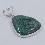 Tibetan Turquoise 925 Sterling Silver Pendant