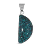 Tibetan Turquoise 925 Sterling Silver Pendant