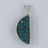 Tibetan Turquoise 925 Sterling Silver Pendant