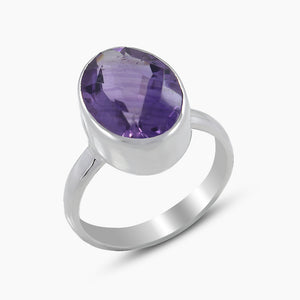 925 Sterling Silver Amethyst Rings