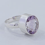 Pink Amethyst 925 Sterling Silver Ring