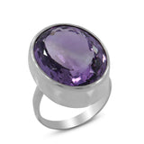 Purple Amethyst Sterling Silver Ring