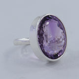 Purple Amethyst Sterling Silver Ring