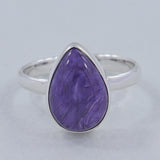 Siberian Charoite Sterling Silver Handmade Ring