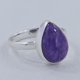 Siberian Charoite Sterling Silver Handmade Ring