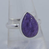 Siberian Charoite Sterling Silver Handmade Ring