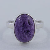 Siberian Charoite Sterling Silver Handmade Ring