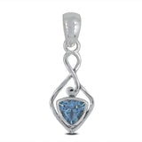 Blue Topaz Silver Pendant