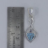 Blue Topaz Silver Pendant