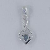 Blue Topaz Silver Pendant