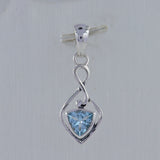 Blue Topaz Silver Pendant