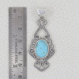 Blue Kyanite Gemstone Silver Pendant